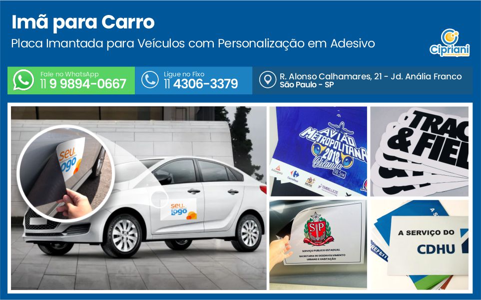 Imã para Carro  | Cipriani Comunicação Visual em São Paulo SP