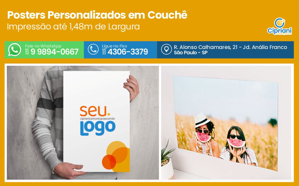 Posters Personalizados em Couchê | Cipriani Comunicação Visual em São Paulo SP
