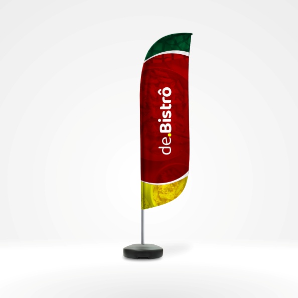 Wind Banner para Restaurante Personalizado | Cipriani Comunicação Visual em São Paulo SP