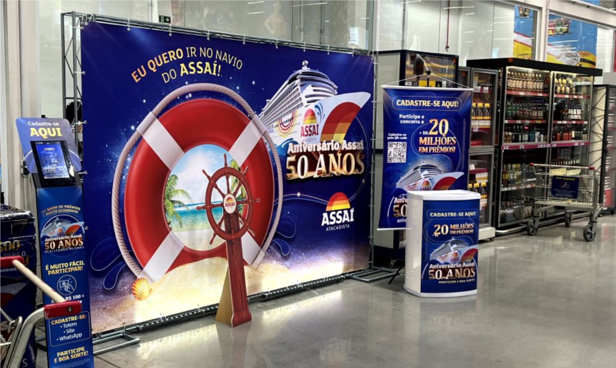 Slider | Promoção Assaí Atacadista - Stand de Premiação - Backdrop Evento